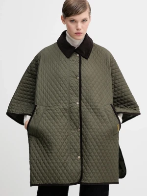 Barbour poncho OAKHAM kolor zielony przejściowa oversize LQU1857