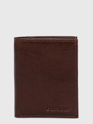 Barbour portfel skórzany Colwell Small Billfold męski kolor brązowy MLG0012