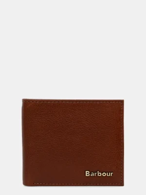 Barbour portfel skórzany Lunan Leather Billfold Wallet męski kolor brązowy MLG0070