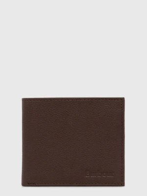Barbour portfel skórzany Padbury Billfold męski kolor brązowy MLG0049