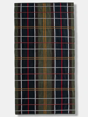 Barbour ręcznik plażowy bawełniany zielony