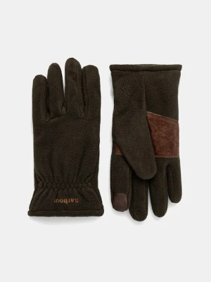 Barbour rękawiczki Coalford Fleece męskie kolor zielony MGL0108