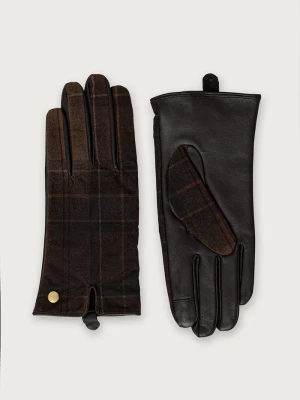 Barbour rękawiczki damskie brązowy