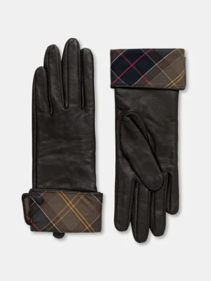 Barbour rękawiczki damskie kolor brązowy LGL0005