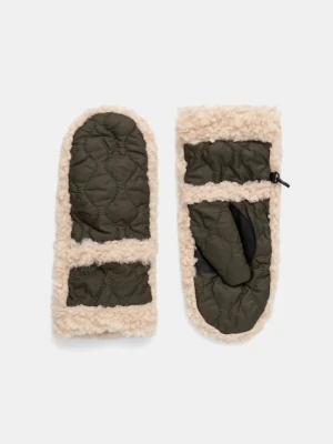 Barbour rękawiczki damskie kolor zielony LGL0146