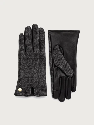 Barbour rękawiczki damskie z wełną szary