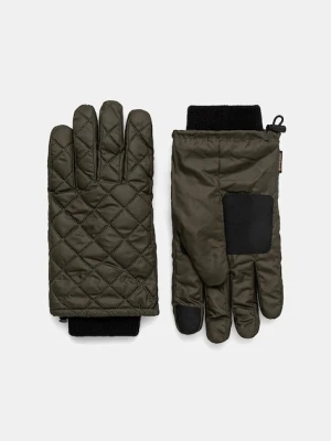 Barbour rękawiczki męskie kolor zielony MGL0141