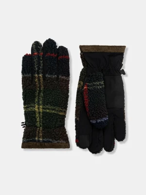 Barbour rękawiczki męskie kolor zielony MGL0147