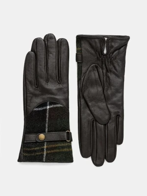 Barbour rękawiczki skórzane damskie kolor brązowy LGL0037