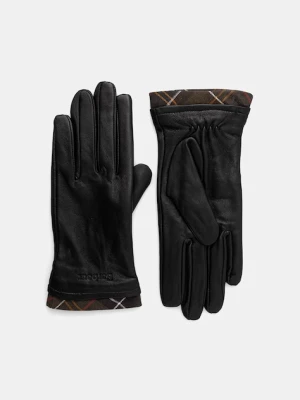 Barbour rękawiczki skórzane damskie kolor czarny LGL0048