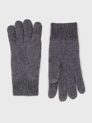 Barbour rękawiczki wełniane Carlton kolor szary