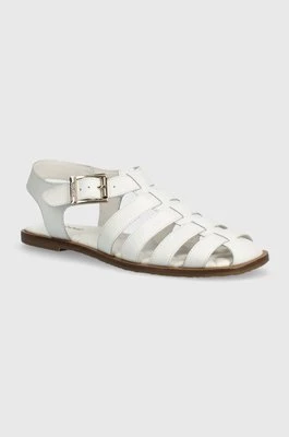Barbour sandały skórzane Macy damskie kolor biały LFO0683WH12