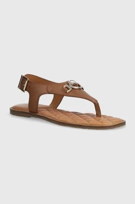 Barbour sandały skórzane Vivienne damskie kolor brązowy LFO0682TA52