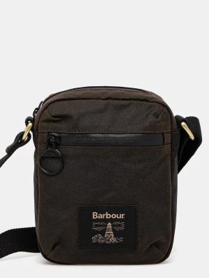 Barbour saszetka męska z bawełną Field Wax zielony