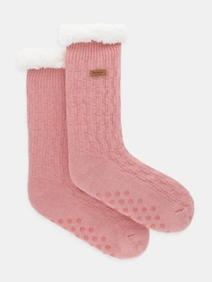 Barbour skarpetki z domieszką wełny kolor różowy LAC0297