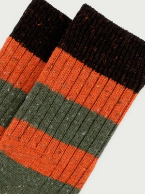 Barbour skarpety męskie z wełną pomarańczowy