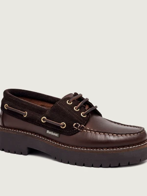 Barbour Skórzane loafersy Darras brązowy