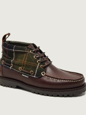 Barbour Skórzane półbuty Harle Chukka brązowy