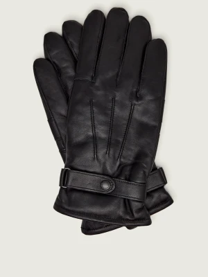 Barbour Skórzane rękawiczki czarny