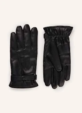 Barbour Skórzane Rękawiczki schwarz
