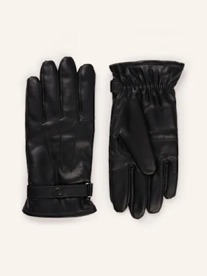 Barbour Skórzane Rękawiczki schwarz