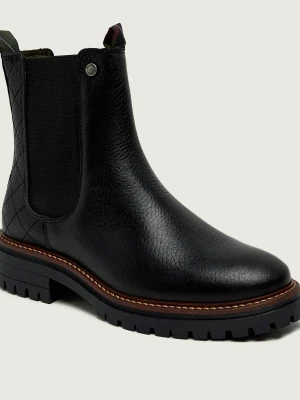 Barbour Skórzane sztyblety Evie czarny