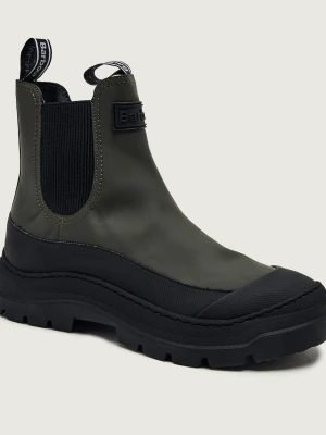 Barbour Skórzane sztyblety Harriety oliwkowy