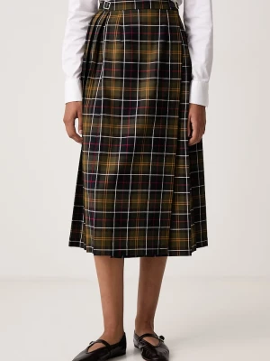Barbour spódnica plisowana Irene zielony