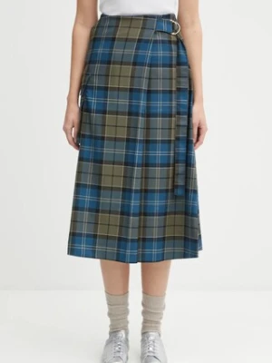 Barbour spódnica Wilma Maxi Skirt kolor niebieski midi rozkloszowana LSK0133GN71