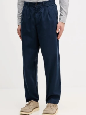 Barbour spodnie bawełniane Cole męskie kolor granatowy w fasonie chinos MTR0756