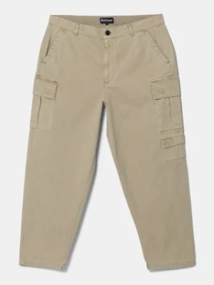 Barbour spodnie bawełniane kolor beżowy proste MTR0754GY35