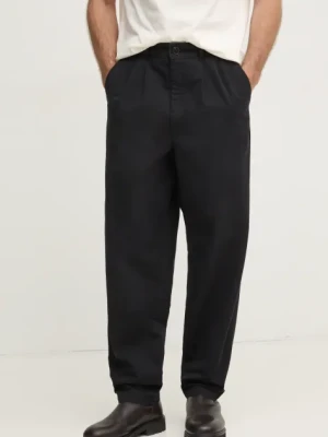 Barbour spodnie bawełniane kolor czarny w fasonie chinos MTR0756BK31