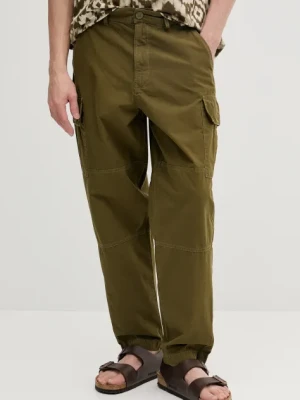 Barbour spodnie bawełniane Relaxed Fit Cargo męskie kolor zielony w fasonie cargo MTR0759