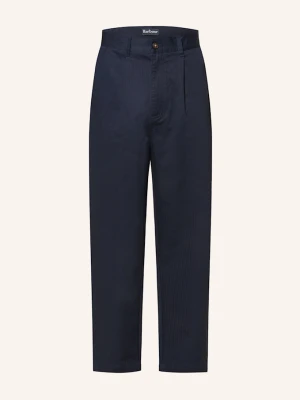 Barbour Spodnie Garniturowe Bayview Relaxed Fit blau GRANATOWY