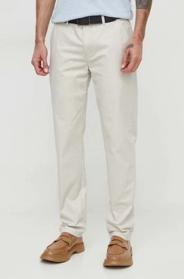 Barbour spodnie męskie kolor beżowy proste