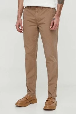 Barbour spodnie męskie kolor beżowy w fasonie chinos