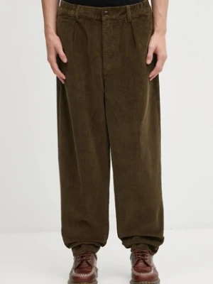 Barbour spodnie sztruksowe Elmbank OS Cord Trouser męskie kolor zielony proste MTR0789OL51