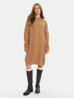 Barbour Sukienka dzianinowa Belford LDR0946BE31 Brązowy Regular Fit