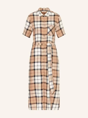 Barbour Sukienka Koszulowa Fern Z Lnu beige