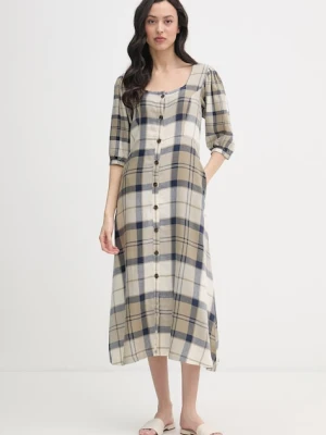 Barbour sukienka z dodatkiem lnu Ballina