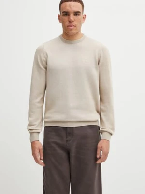 Barbour sweter bawełniany Essentials kolor beżowy lekki MKN0932
