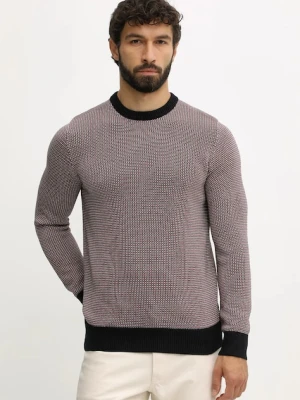 Barbour sweter bawełniany WELLS męski kolor granatowy MKN1665