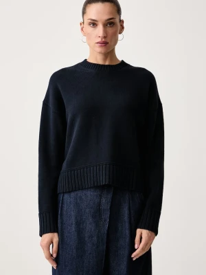Barbour sweter damski bawełniany Harling granatowy