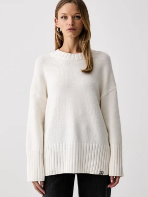 Barbour sweter damski z dodatkiem wełny Gaia beżowy