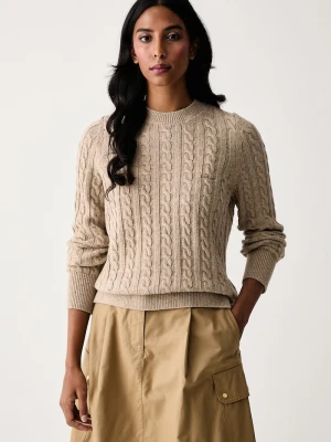 Barbour sweter damski z wełną Ashdown beżowy