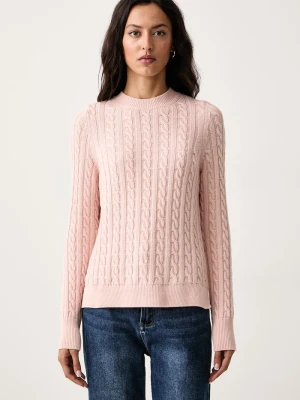 Barbour sweter damski z wełną Ashdown różowy
