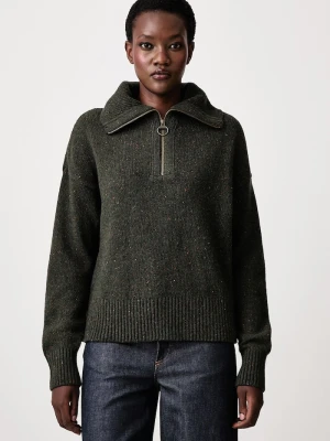 Barbour sweter damski z wełną zielony