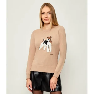 Barbour Sweter FAREHAM | Slim Fit | z dodatkiem kaszmiru