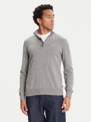 Barbour Sweter Half Zip MKN1074GY52 Szary Regular Fit