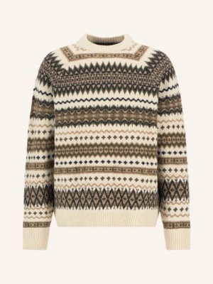 Barbour Sweter Hase Fair Isle weiss